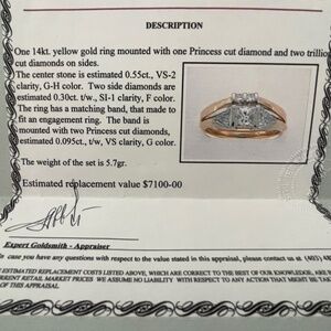 Diamond wedding ring set size 7